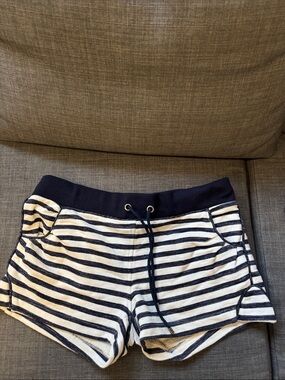 LaRok Navy & White Striped  Shorts